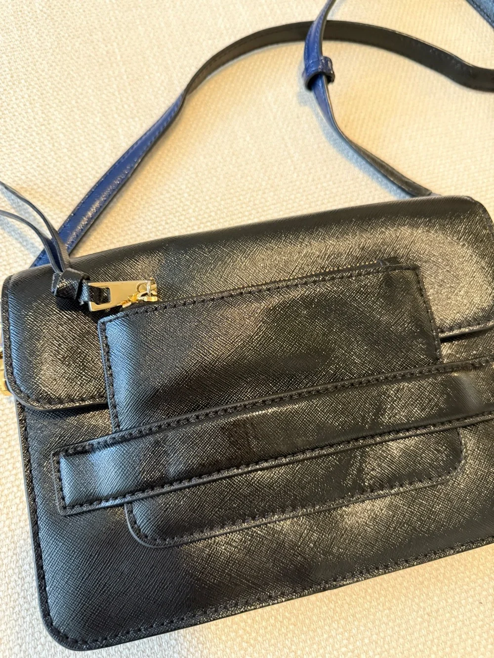 Marc Jacobs Black Leather Crossbody Shoulder Bag